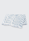 Matouk Quincy Full/queen Flat Sheet In Hazy Blue