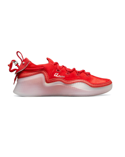 Christian Louboutin Men's Arpoador Mesh Drawstring Clear-sole Trainer Sneakers In Red