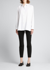 The Row Sisilia Oversized Poplin Shirt In Off White