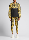 Versace Barocco Logo-print Track Jacket In Black Print
