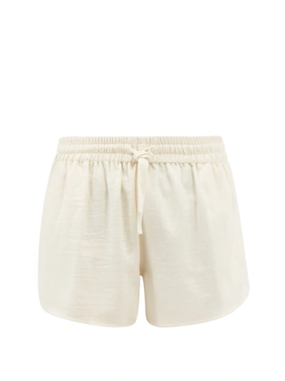 Marrakshi Life Drawstring-waist Cotton Shorts In Cream
