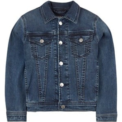 Diesel Kids' Stretch Cotton Denim Effect Jacket In Blue