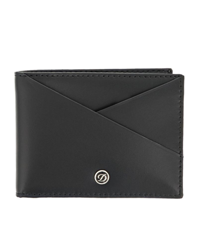 St Dupont Leather Bifold Wallet In Black