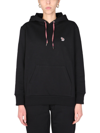 Ps By Paul Smith Ps Paul Smith Zebra Patch Drawstring Hoodie In Black