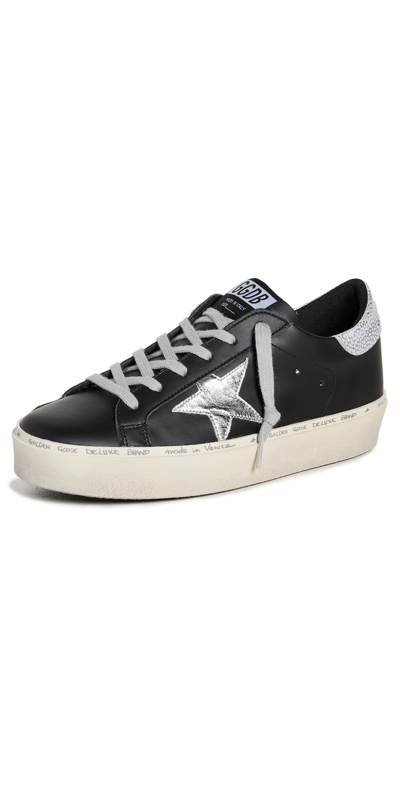 Golden Goose Black Hi Star Low Top Leather Sneakers