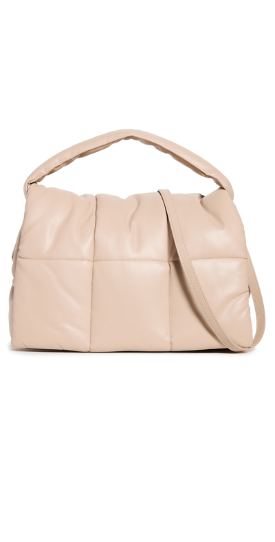Stand Studio Wanda Padded Quilted Shoulder Bag In Sand