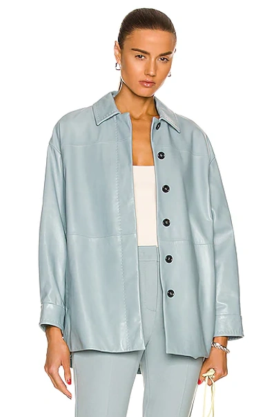 Max Mara Olivi Shirt In Light Blue