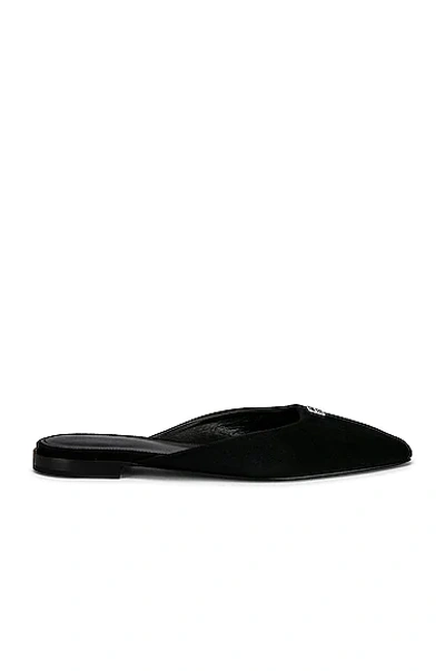 Totême Black 'the Flat Mule' Loafers In 200 Black