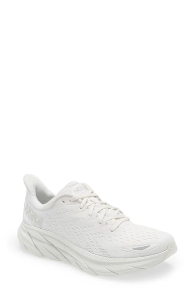 Hoka One One Logo-print Low-top Sneakers In White/white