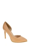 Bcbgeneration Harnoy Half D'orsay Pointed Toe Pump In Tan