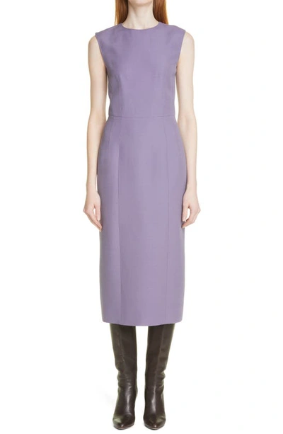 Adam Lippes Double-face Wool Sheath Dress In Mauve