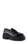 Shoe The Bear Iona Saddle Loafer - Black Polido High Shine