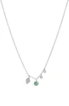 MEIRA T EMERALD & DIAMOND NECKLACE