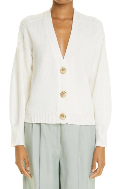 Loulou Studio Off-white Wool & Cashmere Zanzibar Cardigan