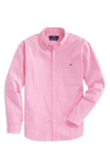 Vineyard Vines Nylon Stretch Gingham Check Classic Fit Button Down Shirt In Papaya Punch