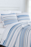 Southshore Fine Linens Coastal Stripes Oversized Quilt Sets In Blue