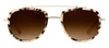 Krewe Breton Matte Oyster 24k Navigator Sunglasses In Brown