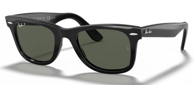 Ray Ban Rb 2140 P 58 901 Wayfarer Polarized Sunglasses In Green