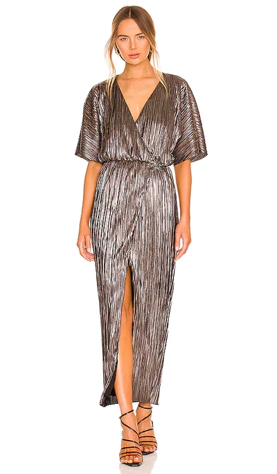 House Of Harlow 1960 X Revolve Sabrina Dress In Metallic Silver