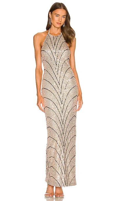 Michael Costello X Revolve Coreen Gown In Nude
