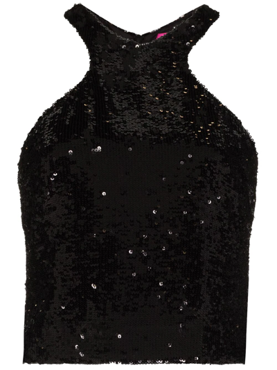Gauge81 Sequin-embellished Sleeveless Top In Black