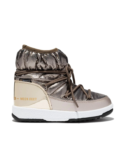 Moon Boot Kids' Protecht Low Snow Boots In Silver