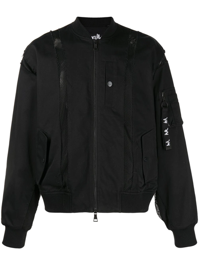 Haculla Mesh-panel Bomber Jacket In Black