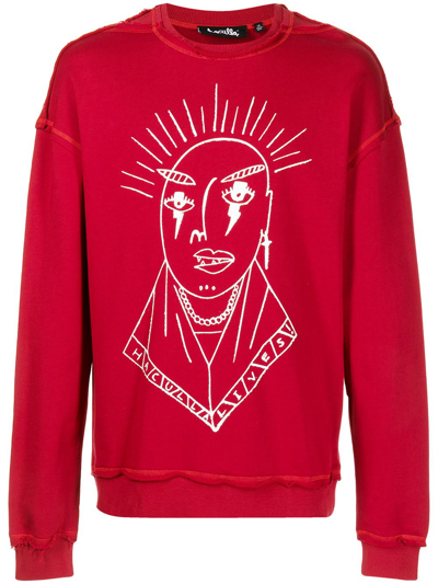 Haculla Logo-print Jumper In Red