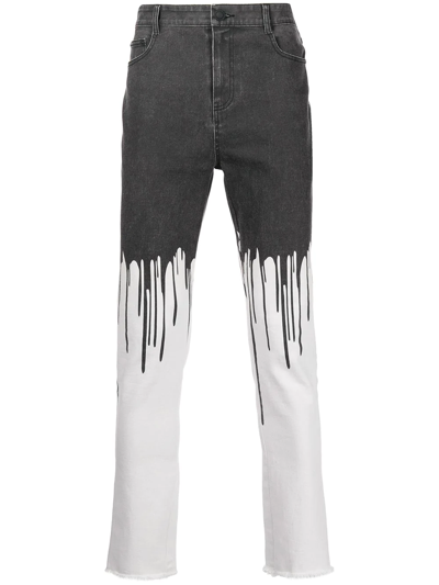 Haculla Dripping Slim-fit Skinny Stretch-denim Jeans In Off-white