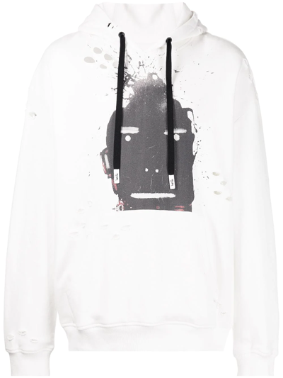 Haculla Blowing Up Growing Up Cotton Hoodie In White