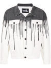 Haculla Dripping Graphic-pattern Denim Jacket In White