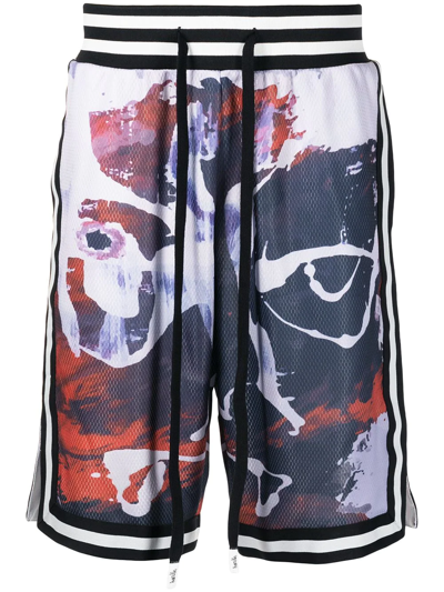 Haculla Painted Basketball Track Shorts In Multicolour