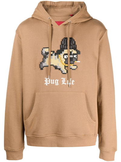 Mostly Heard Rarely Seen 8-bit Pug Life Pullover Hoodie In Brown