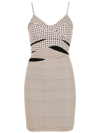 AMIR SLAMA POLKA-DOT PRINT CUTOUT DRESS