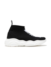 Moschino Logo-jacquard High-top Sock Trainers In Black