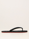 Christian Louboutin Man Thong Sandal Black Size 8 Rubber In Black