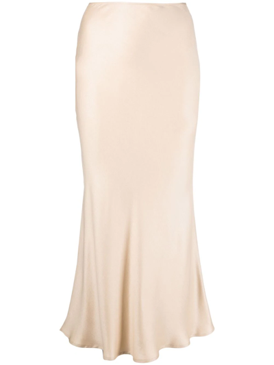 Manurí High-waist Flared Mid-length Skirt In Neutrals