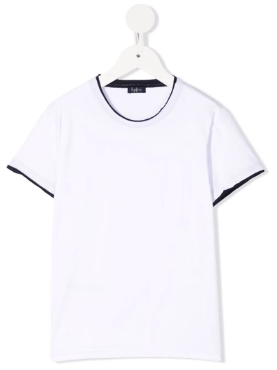 Il Gufo Teen Contrastring-trim T-shirt In White