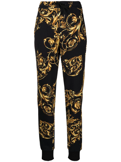 Versace Jeans Couture Regalia Baroque Print Track Pants In Black