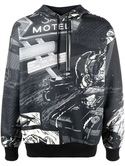 Emporio Armani Racing Capsule Hoodie In Black