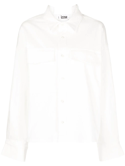 Izzue V-back Shirt In White