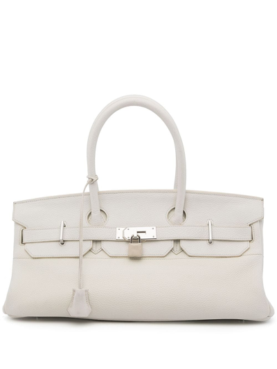 Pre-owned Hermes 2012  Birkin Shoulder Bag In White