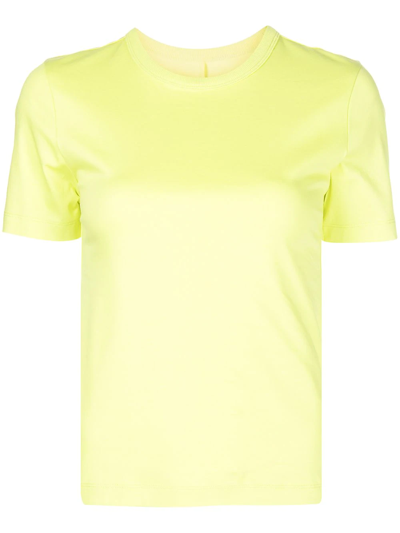 Dion Lee Cut Out-detail Short-sleeved T-shirt In Yellow