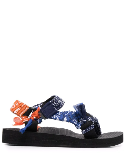 Arizona Love Trekky Bandana-print Sandals In Blu