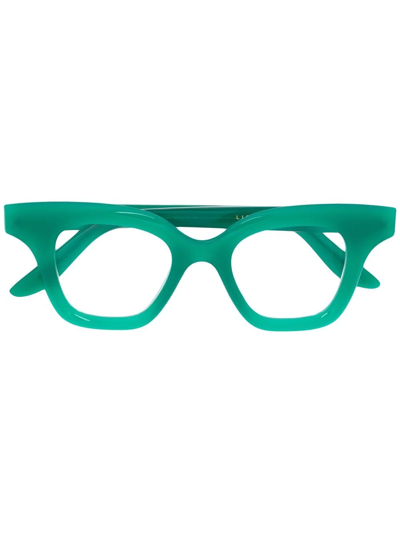 Lapima Lisa Petit Square-frame Glasses In Green