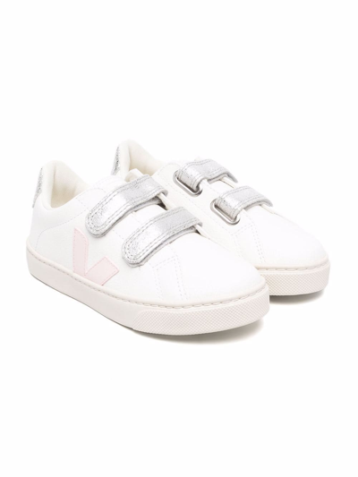 Veja Unisex Small Esplar Low Top Trainers - Toddler, Little Kid In Extra White/petal/silver