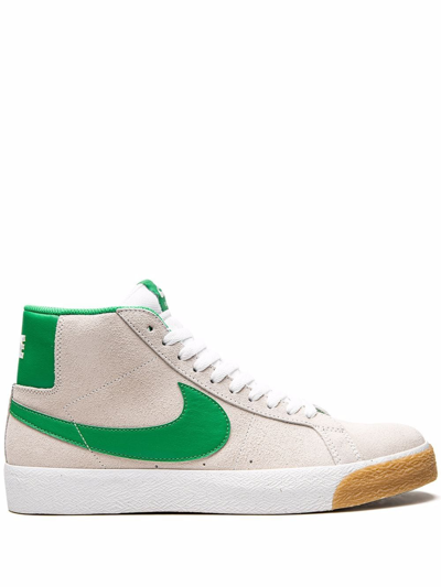 Nike Sb Zoom Blazer Mid Sneakers In White