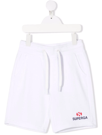 Superga Kids' Logo-print Shorts In White