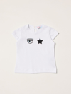 Chiara Ferragni White New Born T-shirt With Print In White