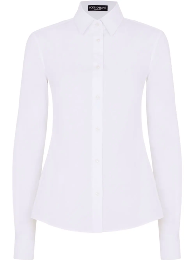 Dolce & Gabbana Long-sleeve Button-fastening Shirt In White